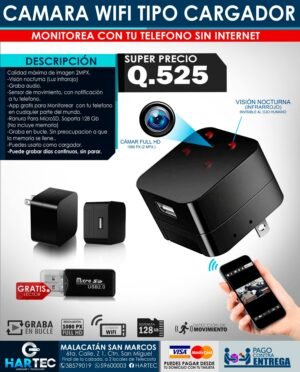 CAMARA WIFI TIPO CARGADOR