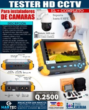 Tester para cámara CCTV HD