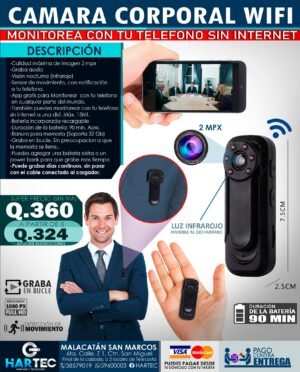 CAMARA ESPIA CORPORAL WIFI