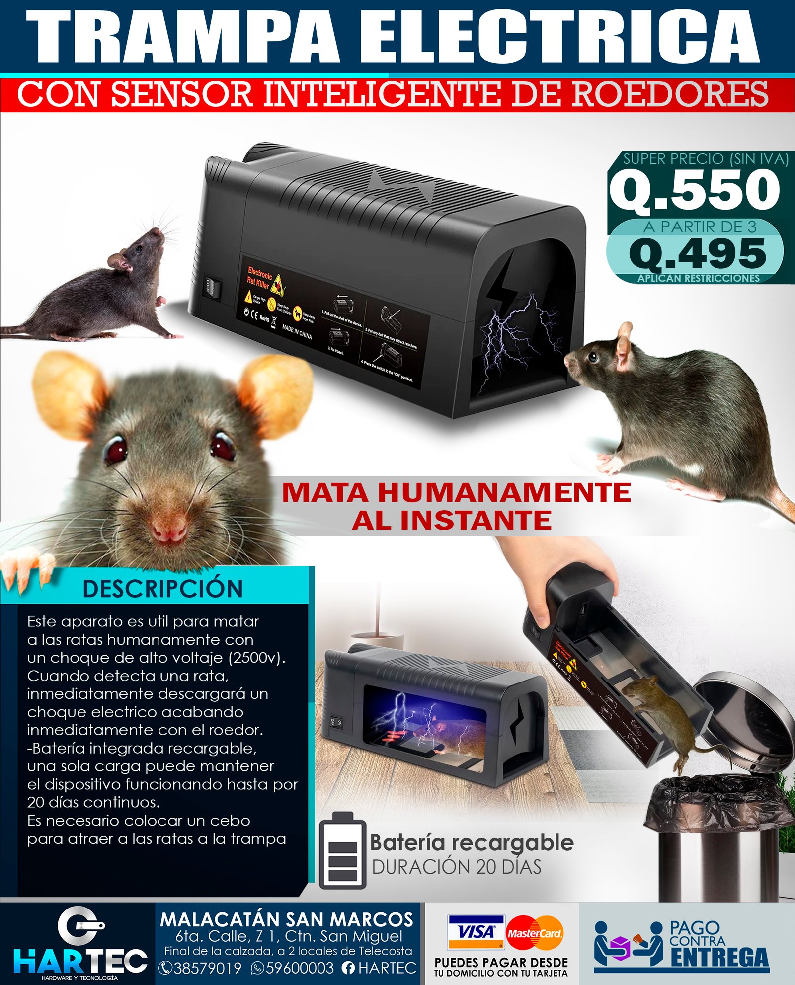 TRAMPA ELECTRICA PARA ROEDORES