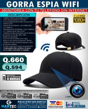 GORRA ESPÍA WIFI