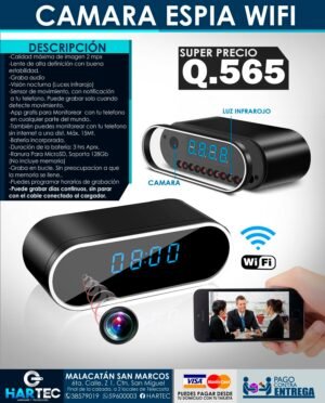 CAMARA ESPIA WIFI TIPO RELOJ