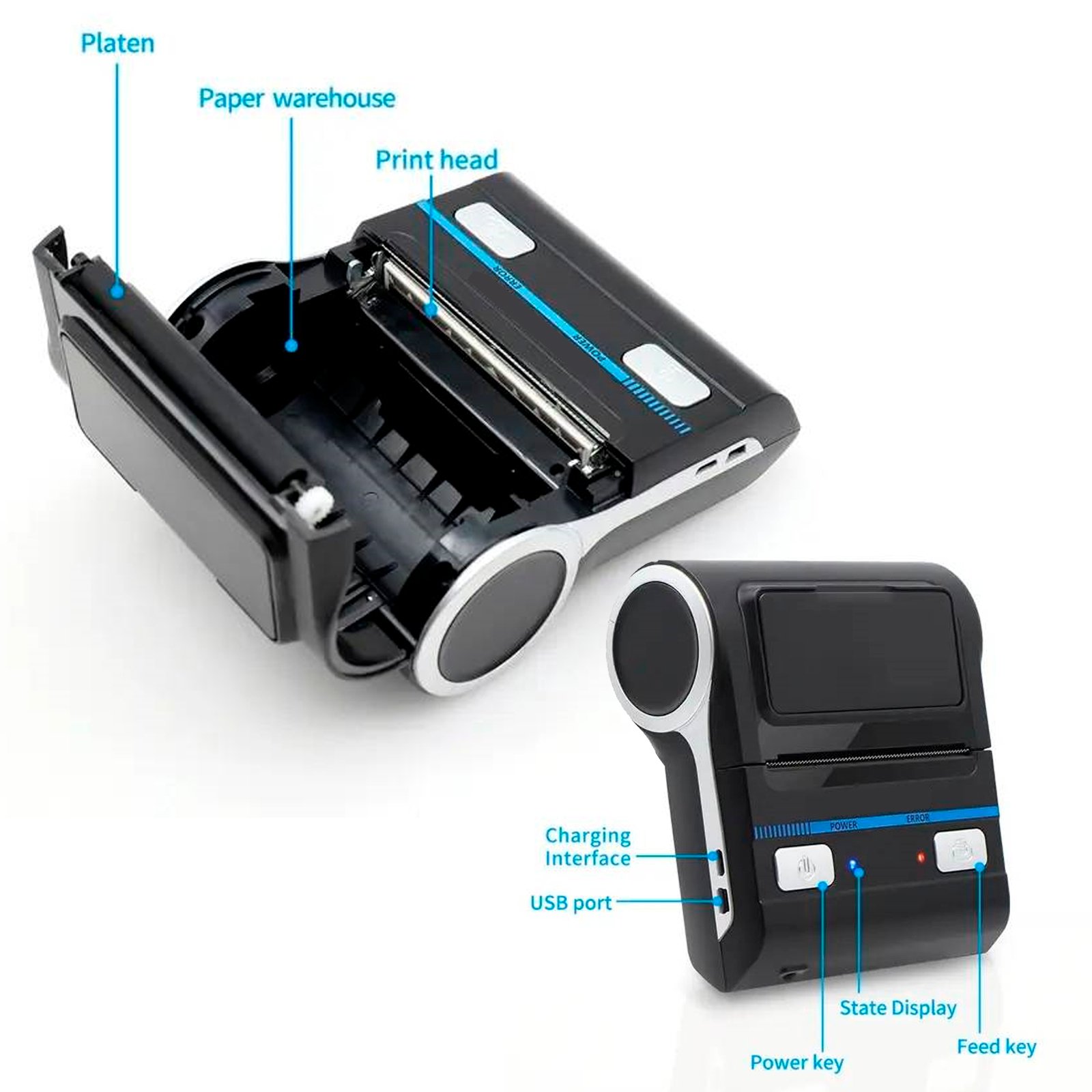 IMPRESORA TERMICA BLUETOOTH+USB 80MM - Imagen 2