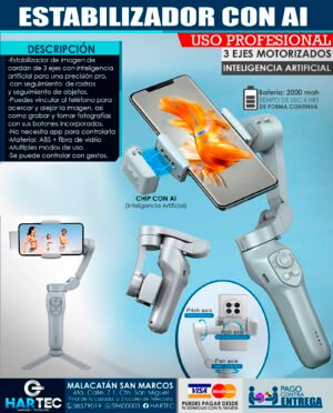 ESTABILIZADOR PORTATIL CON INTELIGENCIA ARTIFICIAL L7