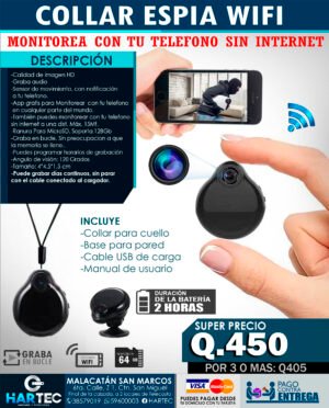 COLLAR ESPIA WIFI