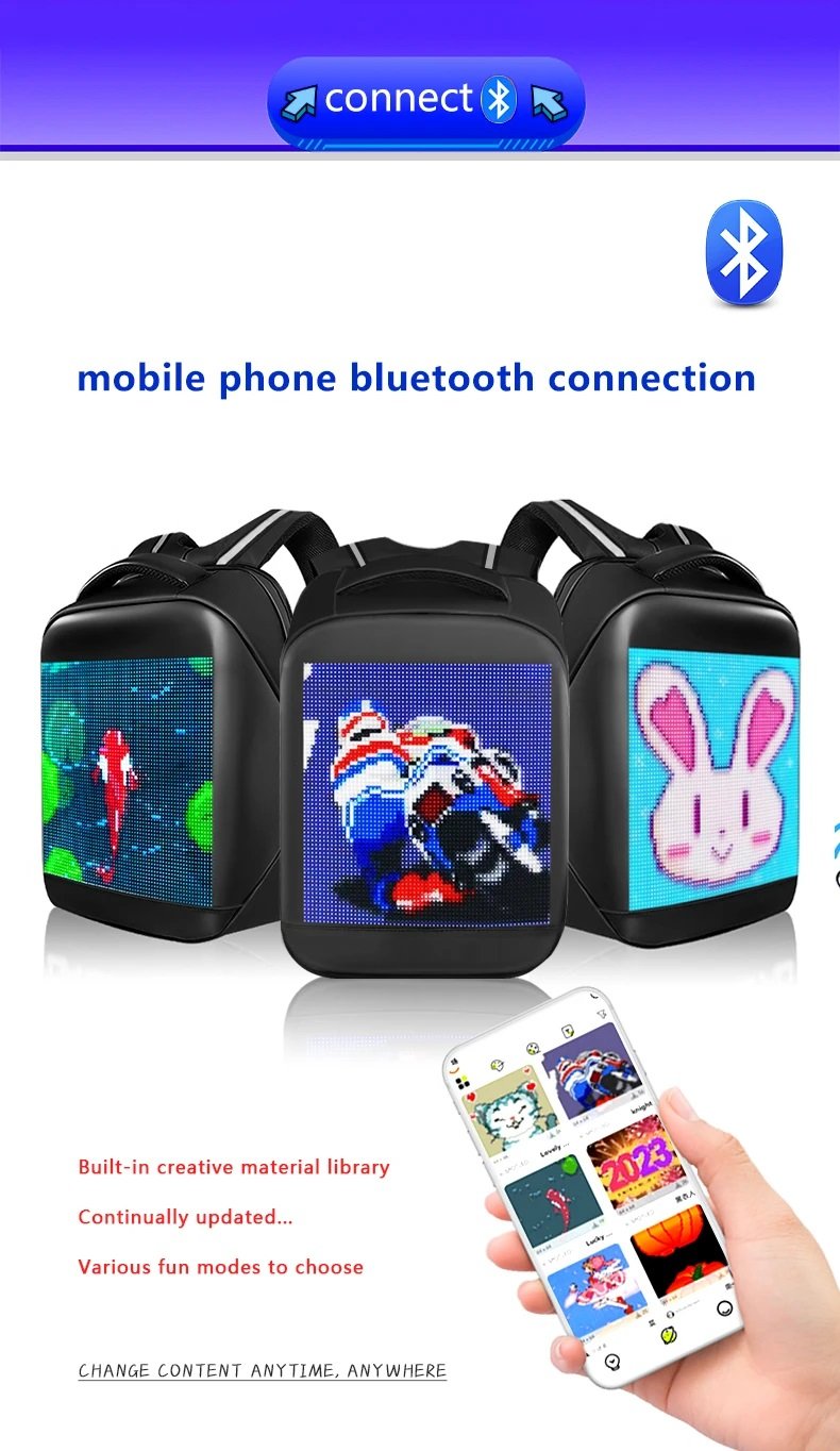 MOCHILA LED TAMAÑO:34*44*16CM - Imagen 13