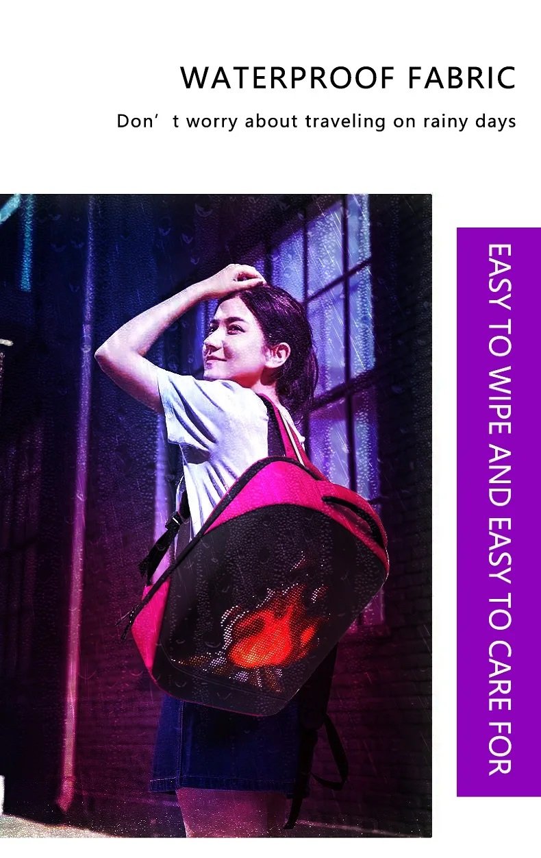MOCHILA LED TAMAÑO:34*44*16CM - Imagen 8