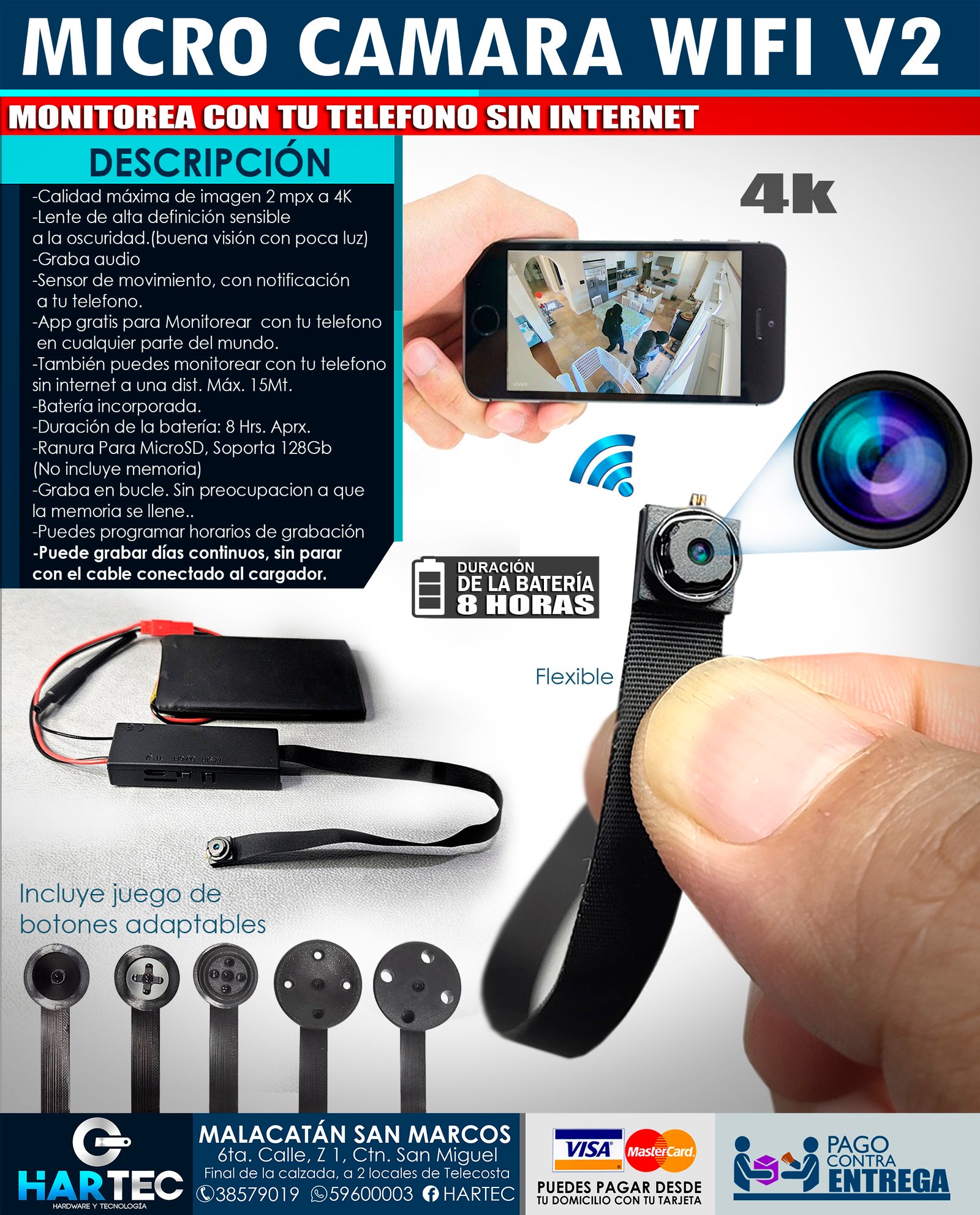 MICRO CAMARA ESPIA FLEXIBLE WIFI V2 - Imagen 9