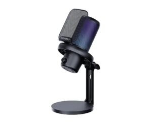 MICROFONO PROFESIONAL DE ESCRITORIO FEELWORLD VM1 USB, AJUSTABLE, CON LUZ RGB