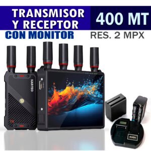 TRANSMISOR Y RECEPTOR HDMI INALÁMBRICO CON PANTALLA RGB 7', DE 400 M, 1080P FULL HD
