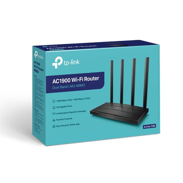 ROUTER WIFI DOBLE BANDA 1300 MBPS 2.4 GHZ TP-LINK AC1900
