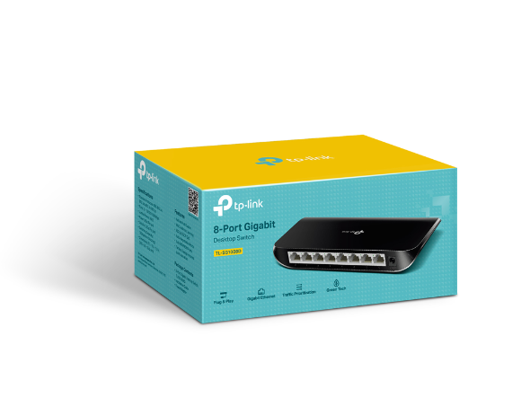 SWITCH NEGRO 8 PUERTOS, 10/100/1000 TP-LINK TL-SG1008D
